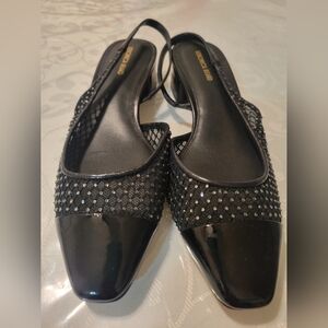 Veronica Beard Cecile Rhinestone Mesh Cap-Toe Slingback Size 8.5 M, New